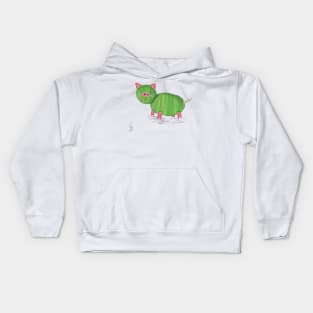 Watermelon piggy Kids Hoodie